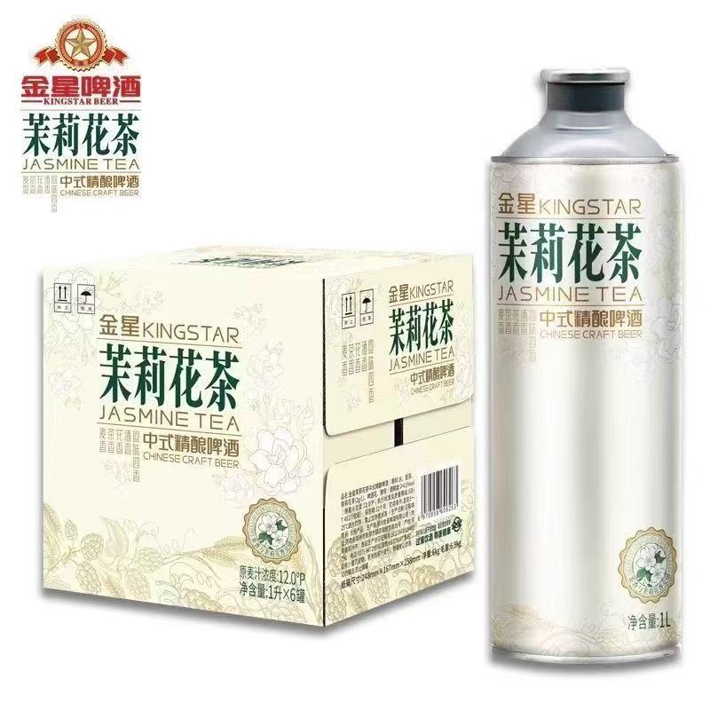 金星啤酒茶啤中式精酿1Lx6瓶整箱正品保障