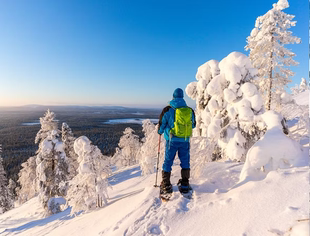 芬兰 罗瓦涅米 体验拉普兰原始森林踏雪探险之旅 含踏雪鞋