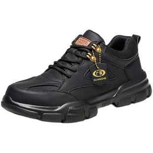 劳保鞋男冬季超轻软底防臭轻便钢包头防砸防刺穿高帮加绒工作棉鞋