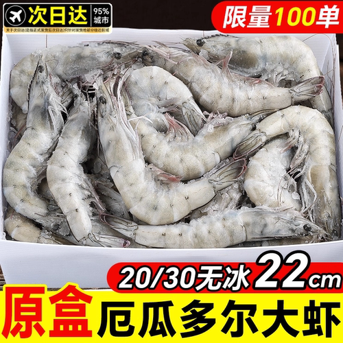 厄瓜多尔白虾大虾鲜活速冻盐冻2030南美白虾基围虾海虾对虾类海鲜