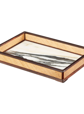 老挝大红酸枝新中式风茶杯托盘