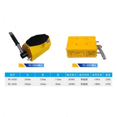 销攻丝机专用磁坐600KG磁力底座400KG磁台强力永磁起重器吸盘磁新