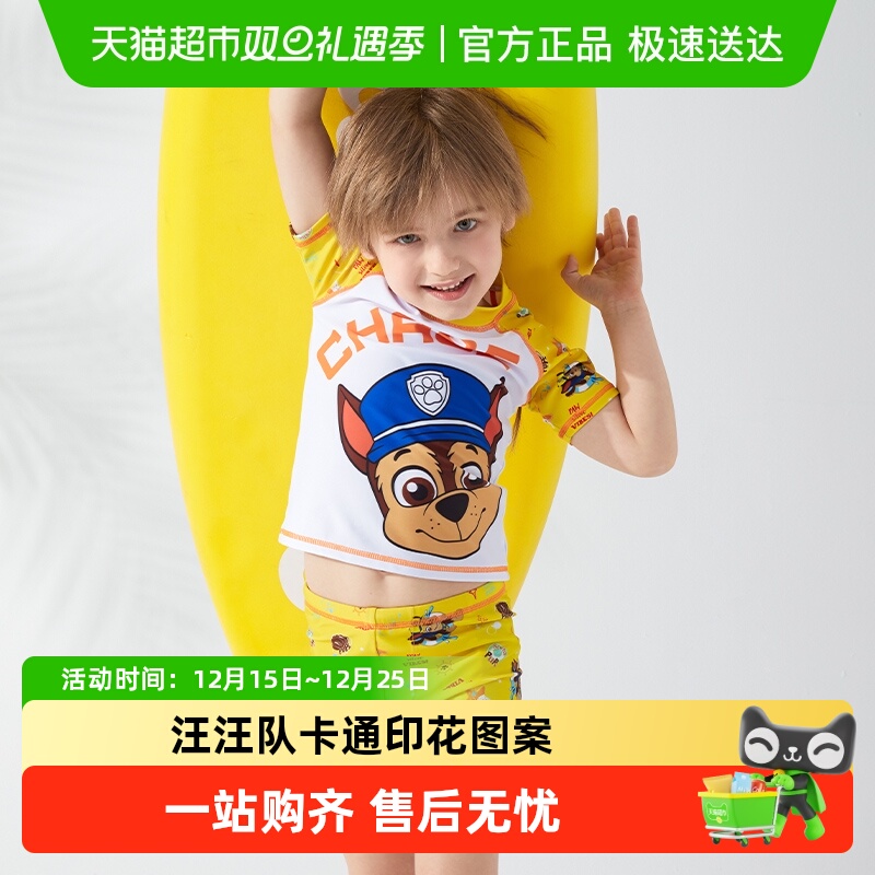 汪汪队男童分体游泳衣男孩夏季泳裤中小童泳装女童卡通穿脱方便