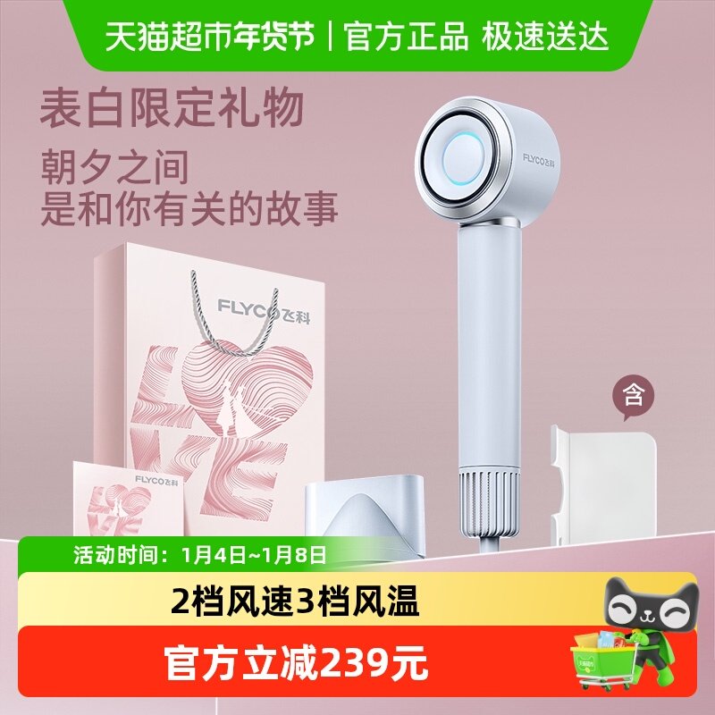 飞科高速吹风机家用负离子护发速干大风力电吹风筒新年礼物FH6371