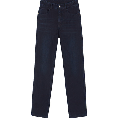 捷纯冬新款蚕丝裤加绒弹力宽松