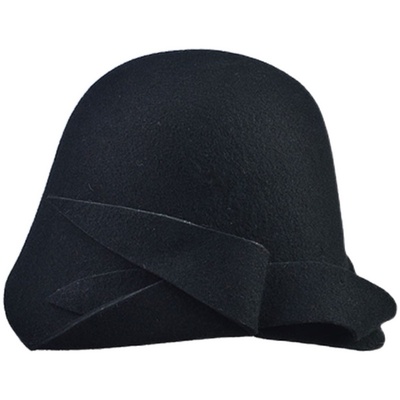 可爱设计师街拍黑色百搭款水桶帽