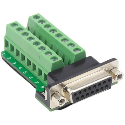 薄款DB15针免焊接头螺丝刀接线