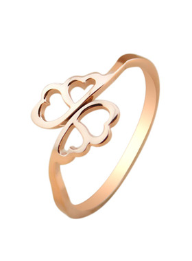 简约戒指女时尚个性玫瑰金食指