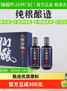 小糊涂仙酒仙酿礼盒52度520ml*2瓶礼盒装浓香型白酒商务宴请送礼