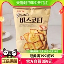 韩国进口乐天蒜香烤面包片70g 3酥性饼干烤馍片非油炸膨化食品