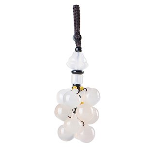 汽车钥匙挂件高档玉吊坠饰品精致小车锁匙扣链个性防丢钥匙挂绳女