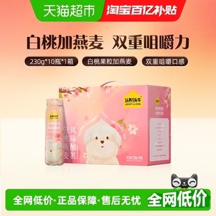 认养一头牛风味酸奶230g 部分8月 10瓶白桃燕麦口味潦草小狗包装