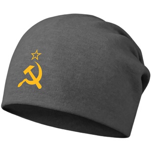 前苏联CCCP镰刀红星帽子男女棉帽围脖堆堆帽头巾包头帽秋设 无界