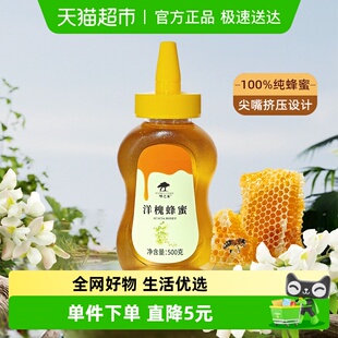 1瓶装 蜂之巢蜂蜜洋槐蜜500g 瓶天然无添加成熟槐花蜜挤压尖嘴瓶