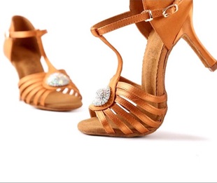 舞忆莎镶钻新款拉丁舞鞋成人女软底舞艺莎真钻带钻拉丁