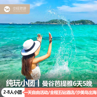 泰国旅游曼谷芭提雅6天5晚纯玩跟团游半自助行含机票 8人小团