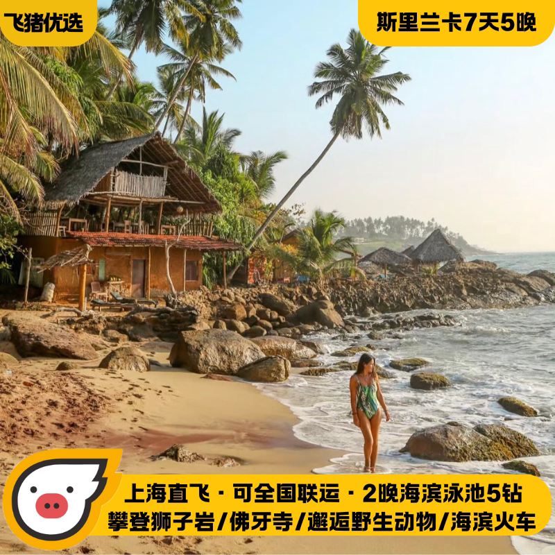 上海直飞斯里兰卡7日游/登狮子岩/海滨火车/米内日亚邂逅野生动物