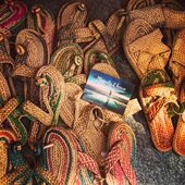 Thailandhandmade 嬉皮士波西米亚 人字拖民族风格 手工凉鞋 草鞋