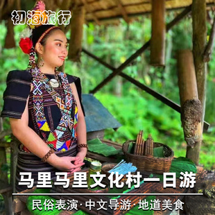 沙巴亚庇马里马里文化村一日游红树林市区婆罗洲土著马来西亚旅游