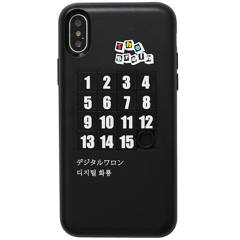 抖音热门款iPhoneX益智华容道手机壳苹果6s数字游戏苹果7p保护套