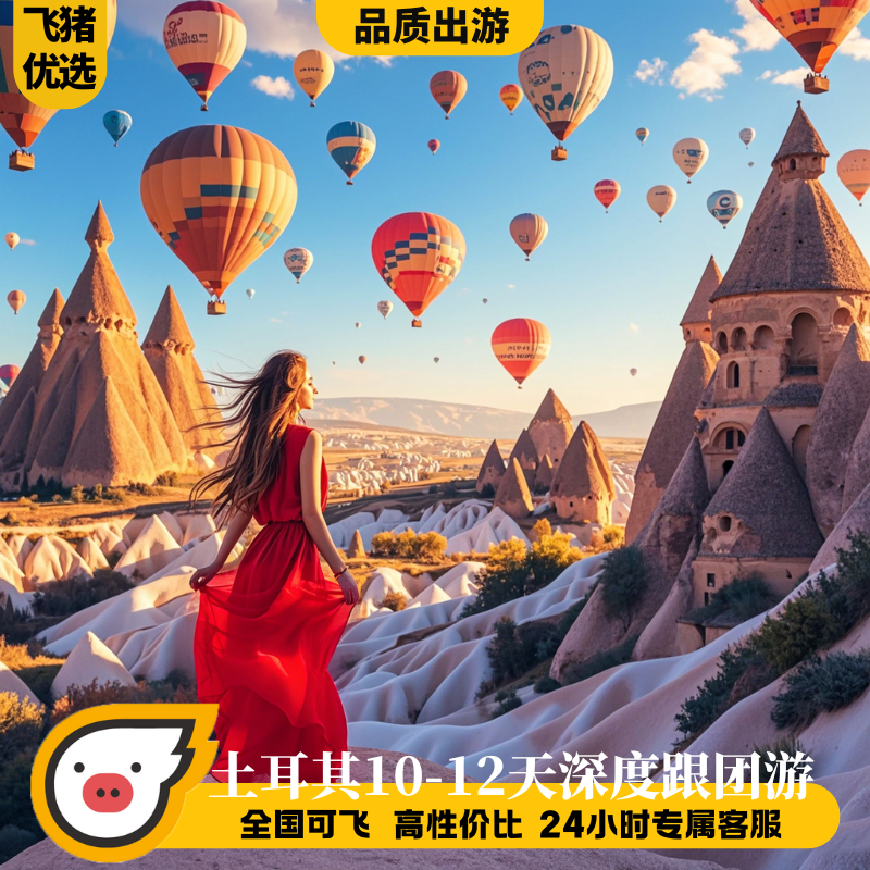 纯享土耳其9-12天跟团旅游@卡帕多奇亚热气球五星住宿+特色美食
