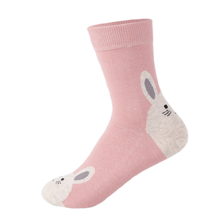 浪莎袜子女士中筒袜纯棉秋冬季女袜可爱日系棉袜加厚冬天全棉长袜