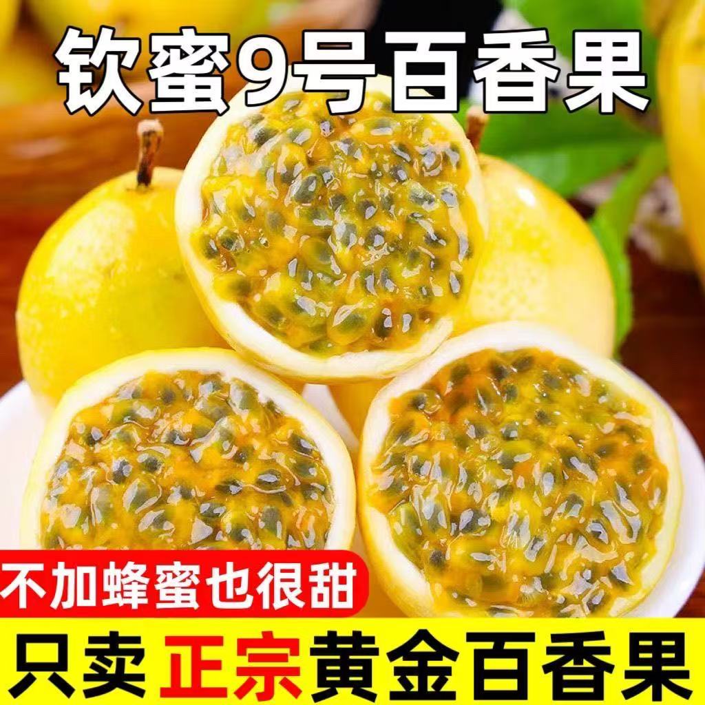 海南黄金百香果钦蜜9号应季孕妇水果树上熟