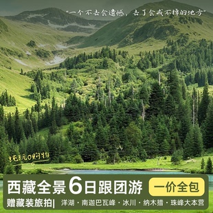 珠峰雅鲁藏布大峡谷羊湖西藏全景六日五晚全程含氧跟团游