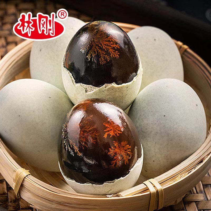 林刚松花鸭皮蛋传统无铅工艺厂家直发10枚