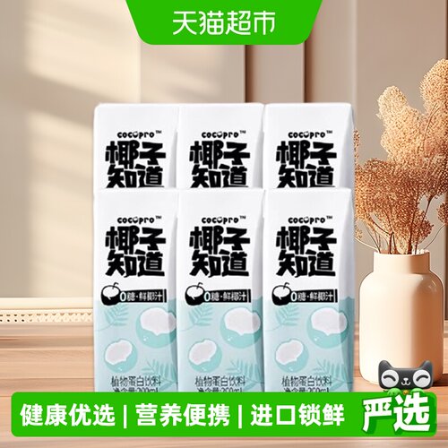 椰子知道0糖椰奶饮料200ml×6盒