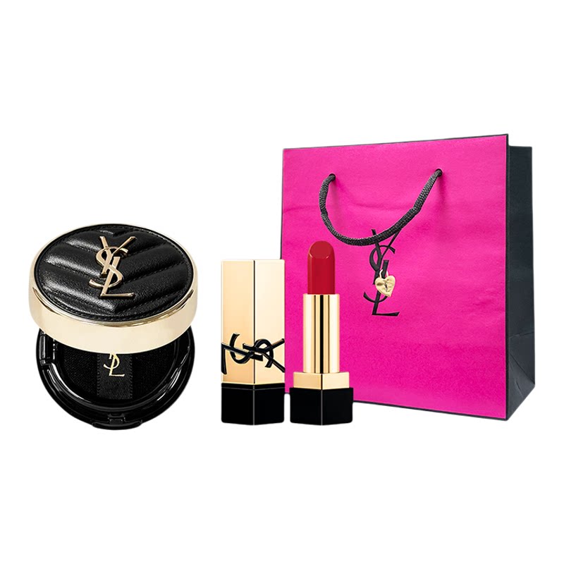 YSL/圣罗兰黑气垫NM口红小样套装图片