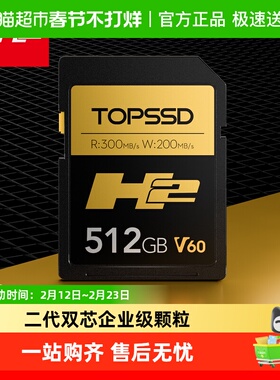 天硕（TOPSSD）高品质SD卡_H2二代双芯SD高速相机储存卡512GB1件