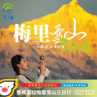 香格里拉梅里雪山日照金山虎跳峡普达措飞来寺3天2晚旅游商务小团