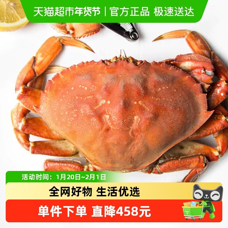 渔传播加拿大珍宝蟹太子蟹单只1.6斤-1.8斤包鲜不包活,水产肉类/新鲜蔬果/熟食,梭子蟹,淘宝优惠券,粉丝福利购,淘宝优惠卷