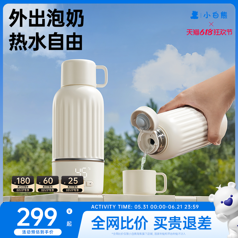 小白熊不锈钢便携恒温水杯