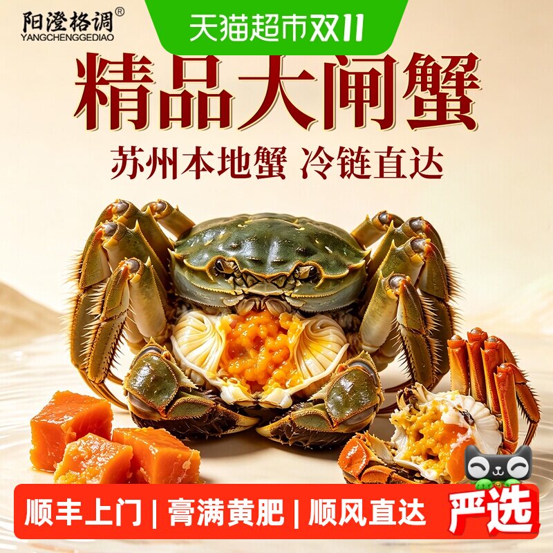 【活蟹】阳澄格调大闸蟹公母蟹鲜活螃蟹湖蟹现货水产礼盒海鲜礼盒