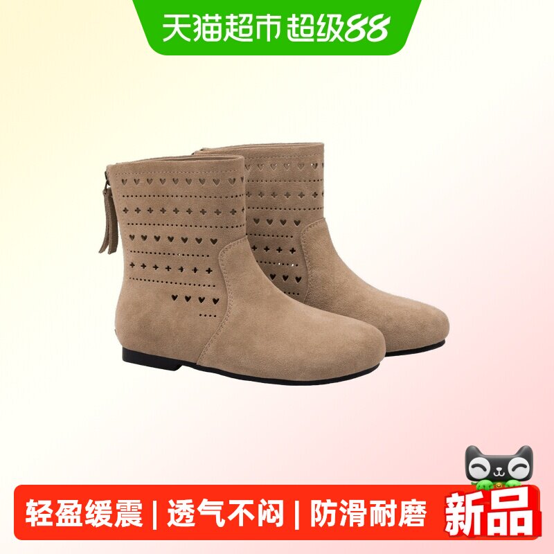 ELLEkids女童秋季新款女童短靴