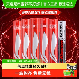 李宁凯胜羽毛球耐用鹅毛g100s室外kdb03室内外醒目训练球