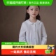 儿童秋装 中大童打底衫 韩版 上衣女童白衬衫 洋气 学院风长袖 哈齿童装