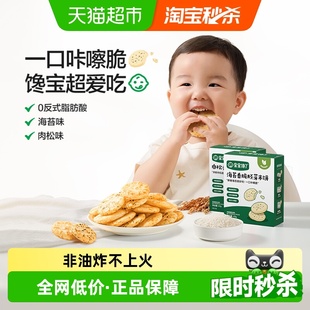 宝宝馋了肉松海苔香脆胚芽米饼小圆饼儿童零食