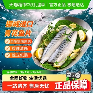 青花鱼挪威进口鲭鱼青花鱼片半成品日式 盐渍新鲜烤青占鱼商用冷冻