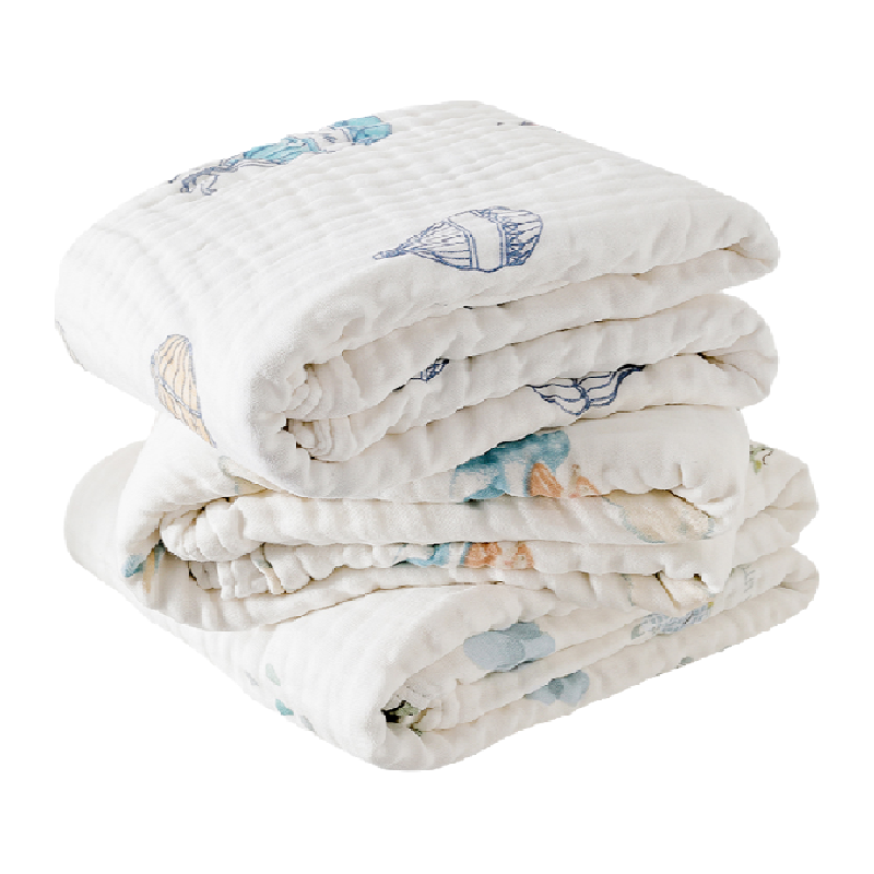 新款10AA嫚熙婴儿纱布浴巾纯棉宝宝浴巾超软速吸洗澡包被裹巾秋季