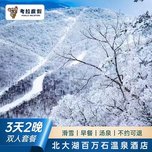 滑雪套餐 汤泉 飞猪特惠 北大湖百万石温泉酒店2晚含双早