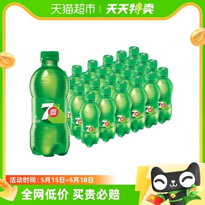 百事可乐7喜柠檬味汽水碳酸饮料300ml*24瓶整箱