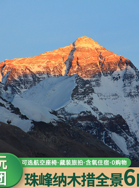 珠峰雅鲁藏布大峡谷羊湖西藏全景六日五晚全程含氧跟团游
