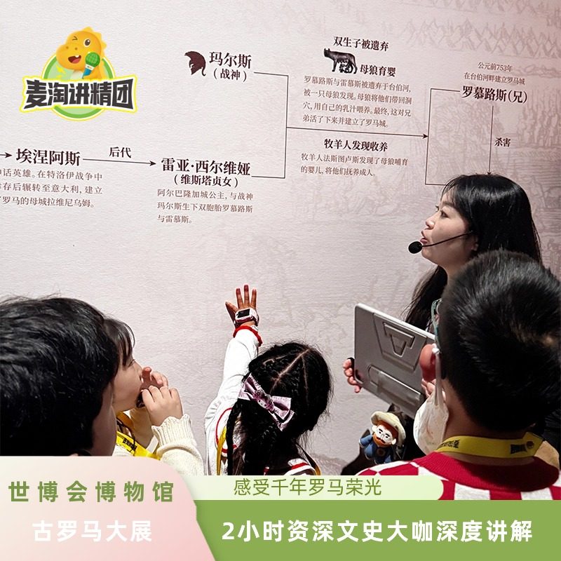 大咖导览解密古罗马——资深文史专家深度解读，揭秘文明智慧光芒。 2H精讲纵览千年史——全景呈现古罗马辉煌，沉浸式感受历史魅力。 世博馆藏对话文明——依托专业展陈资源，近距离触碰古典文化精髓。