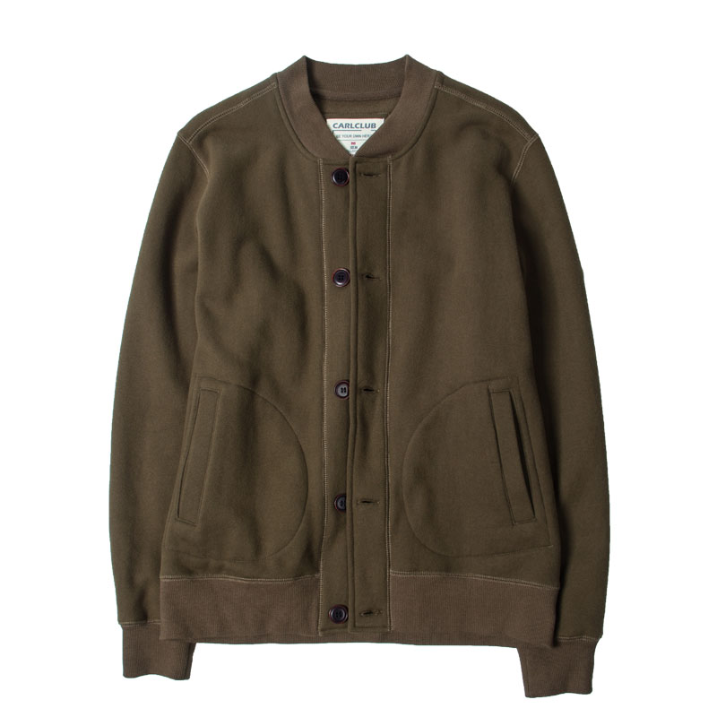 CARLCLUB春裝開衫衛(wèi)衣軍絨衣 男款棒球服 男裝外套加絨棒球衫夾克