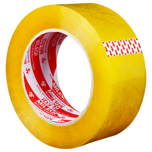 淘宝快递打包胶带纸胶布警示语胶带强力透明封箱胶带封口胶带批发4.5cm大卷强力高粘度米黄色包装贴纸大号