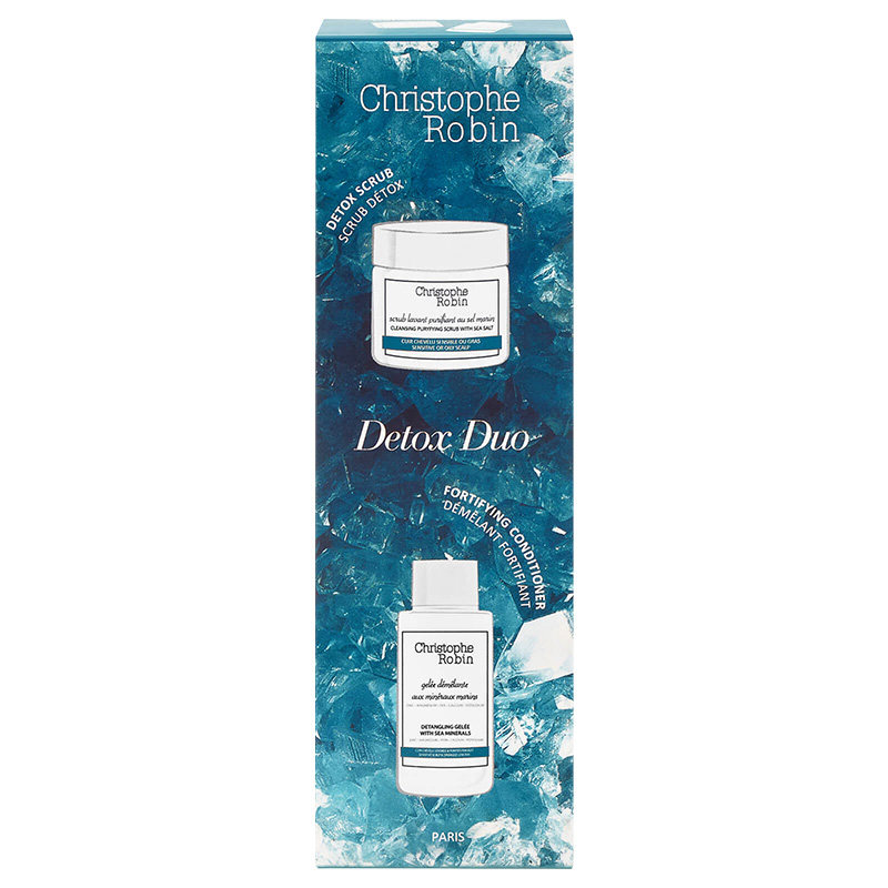 Christophe Robin海盐头皮磨砂膏40ml+海洋柔顺护发素75ml 套装