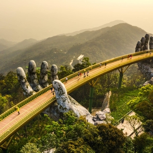 [岘港巴拿山-【直接入场】巴拿山门票（15点-22点）+自助晚餐+巴士接送]越南巴拿山夜间+缆车+自助晚餐+巴士